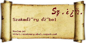 Szakmáry Ábel névjegykártya