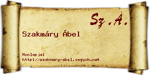 Szakmáry Ábel névjegykártya