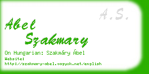abel szakmary business card