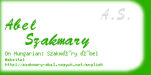 abel szakmary business card